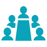 Turquoise Boardroom Office Icon