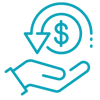 Cost savings Icon Blue